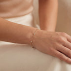 Pure Line - 6 Round Bezel Set Fine Bracelet, view 2 — Levendi Jewellers