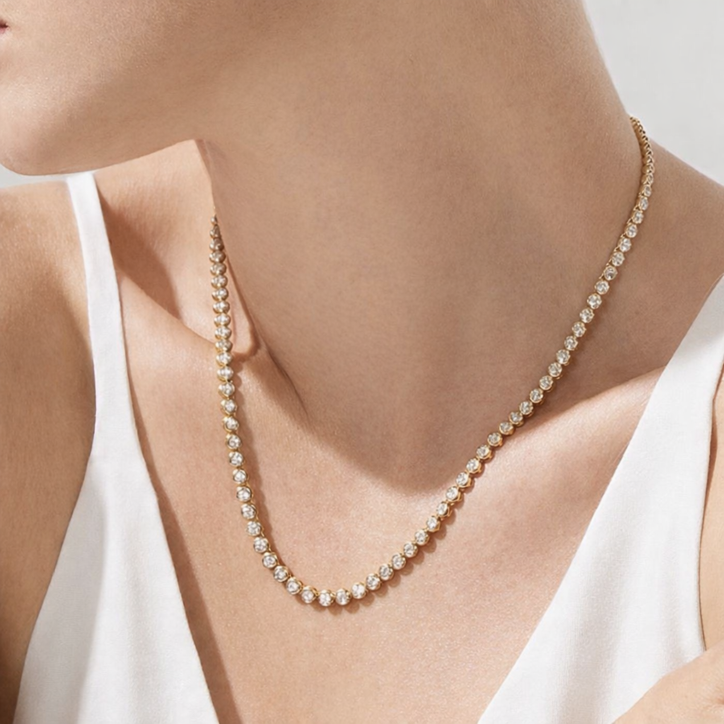 Pure Line - Tennis Necklace Bezel Set