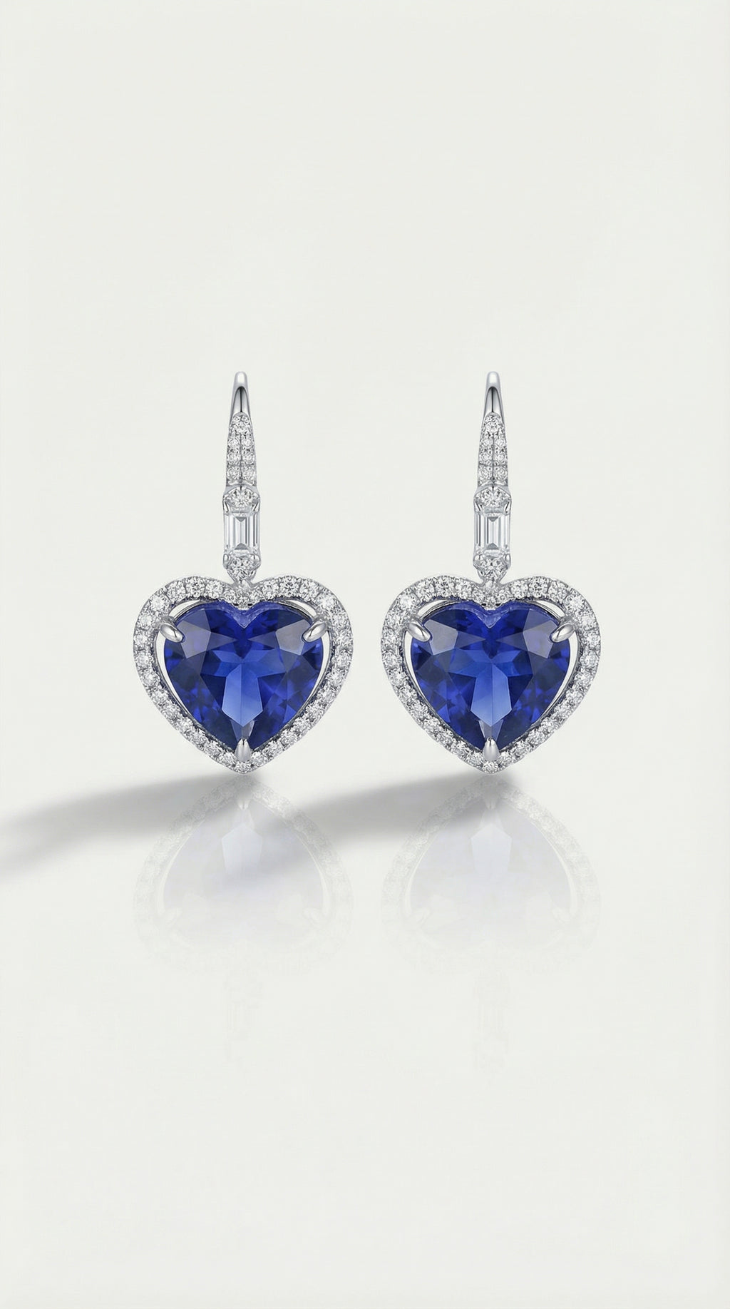 Heart of the Ocean - Tanzanite Heart Earrings — Levendi Jewellers