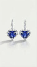 Heart of the Ocean - Tanzanite Heart Earrings