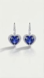 Heart of the Ocean - Tanzanite Heart Earrings — Levendi Jewellers