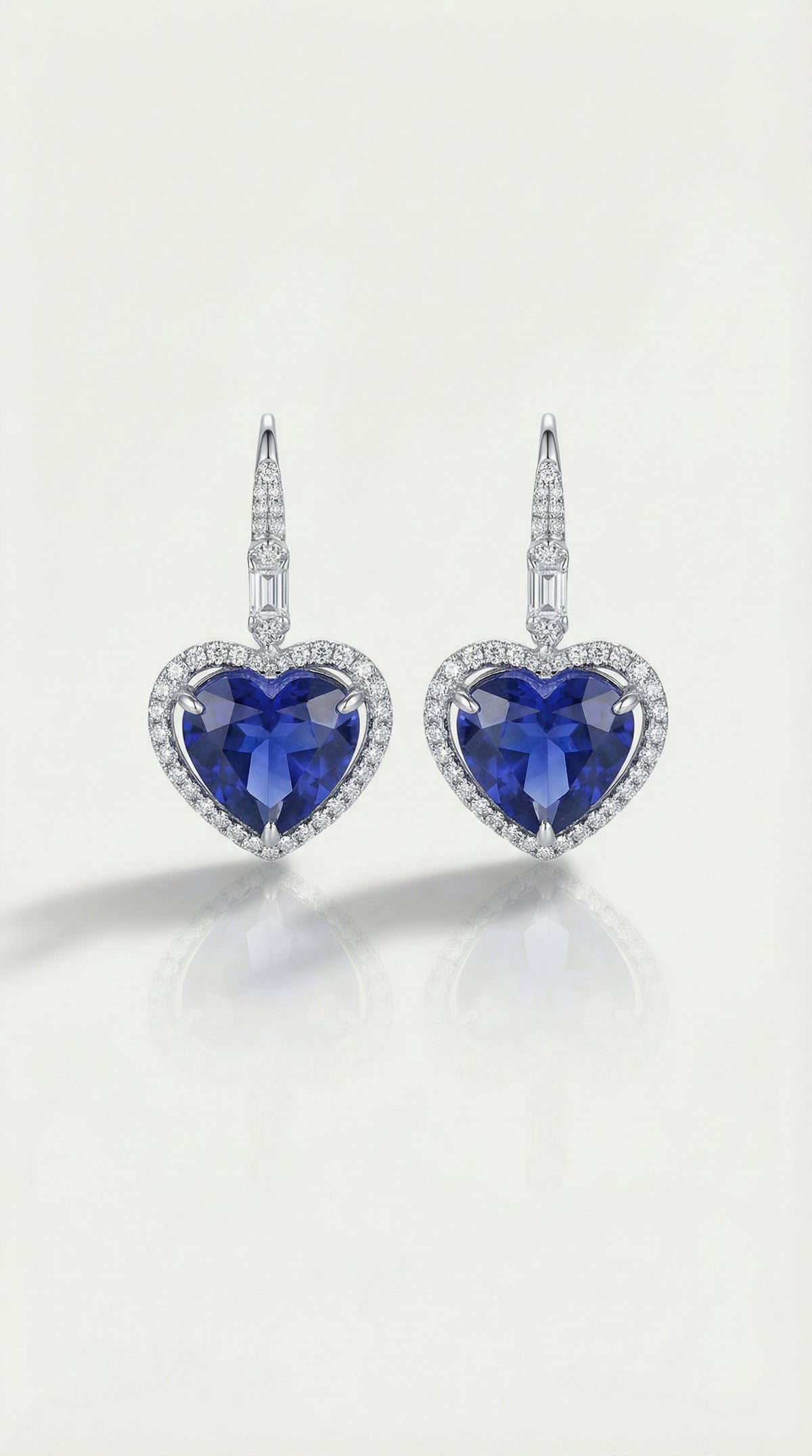 Heart of the Ocean - Tanzanite Heart Earrings — Levendi Jewellers