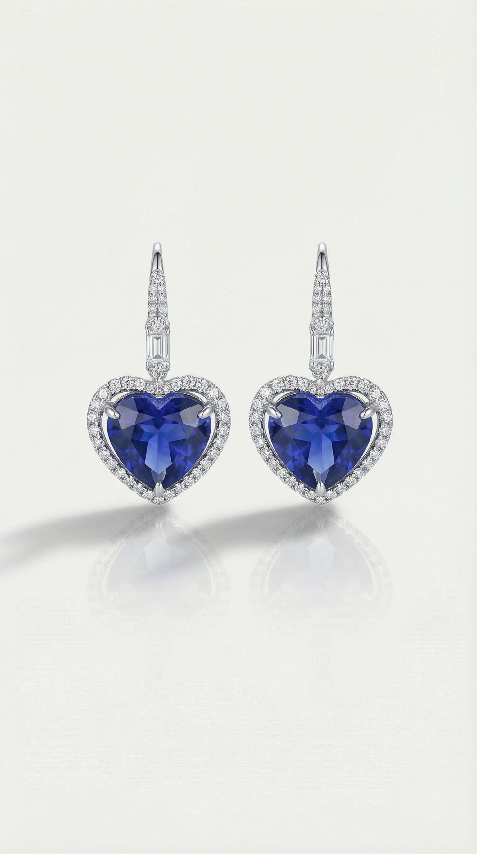 Heart of the Ocean - Tanzanite Heart Earrings