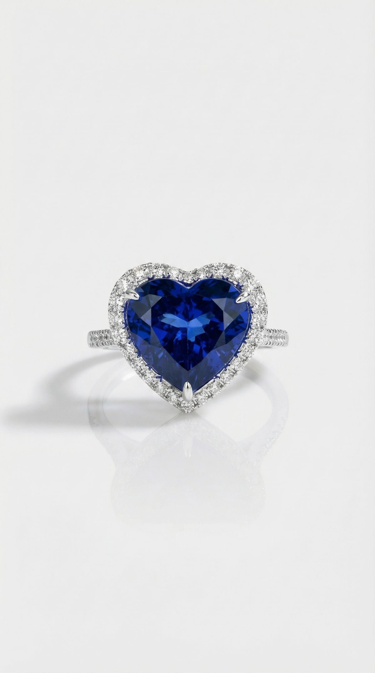 Heart of the Ocean - Tanzanite Heart Ring — Levendi Jewellers
