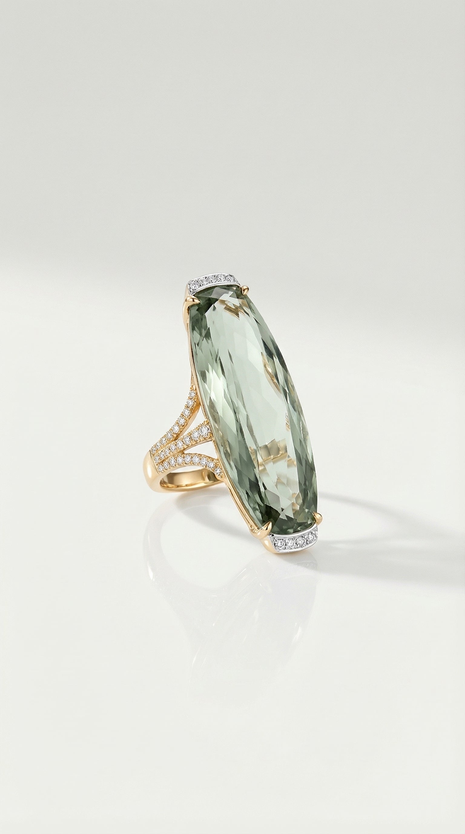 Demetria - Green Quartz Ring