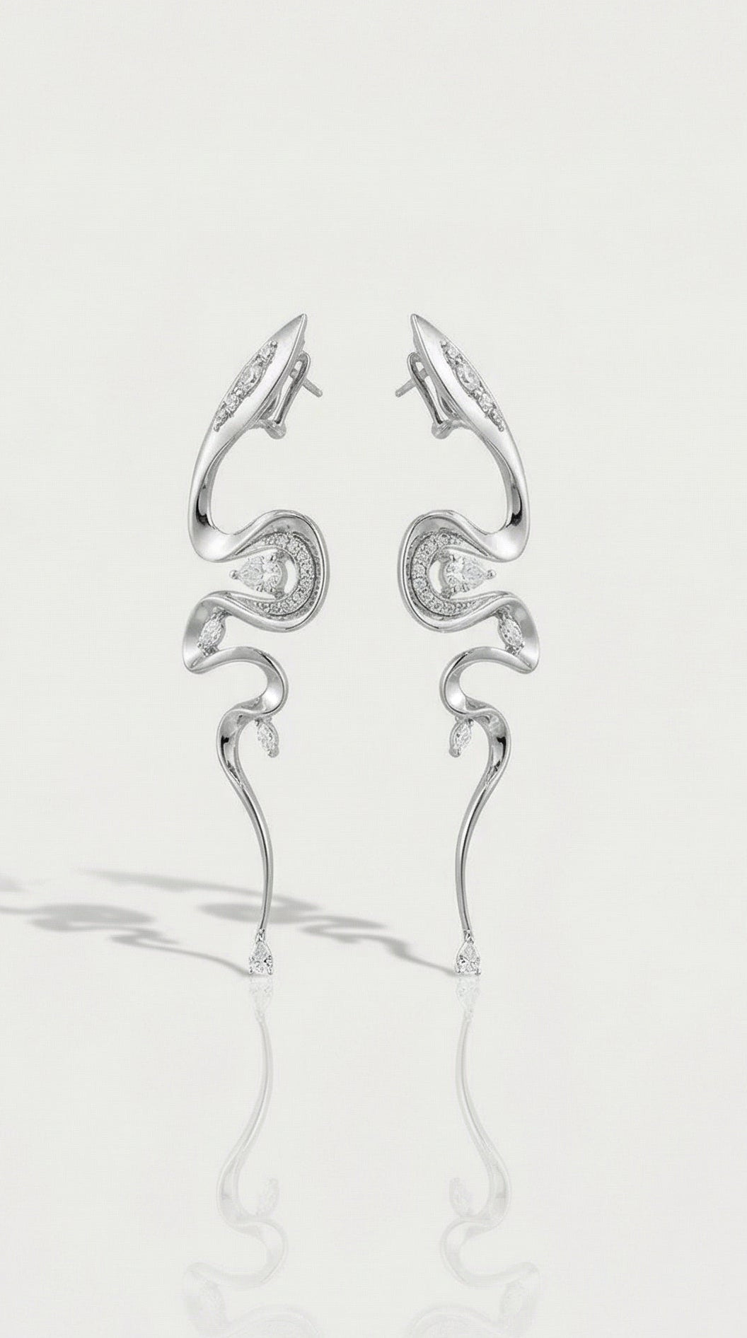 The Diamond Cascade Earrings