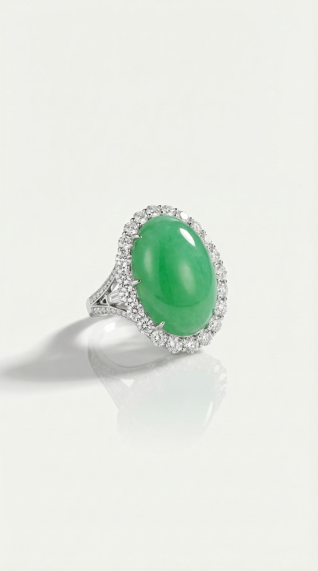Sophia Levendi - Cabochon Chrysoprase and Diamond Ring — Levendi Jewellers
