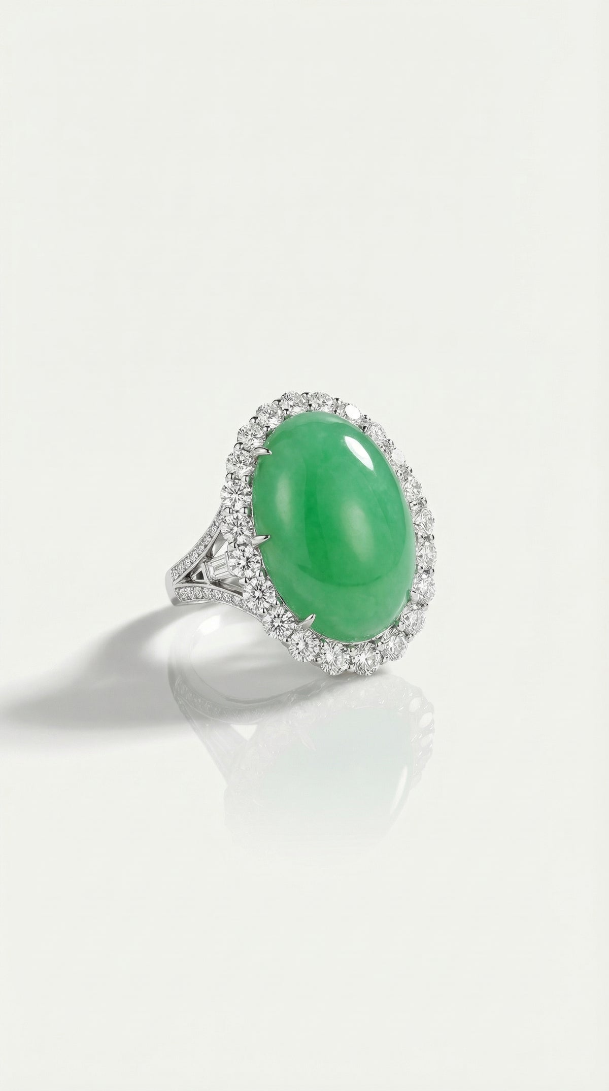 Sophia Levendi - Cabochon Chrysoprase and Diamond Ring — Levendi Jewellers