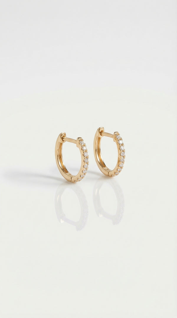 Levendi Essentials - Mini Diamonds Huggies — Levendi Jewellers