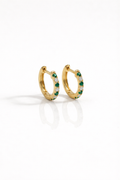 Levendi Essentials - Mini Emerald & Diamonds Huggies
