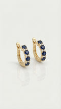 Levendi Essentials - Sapphire & Diamonds Hoops