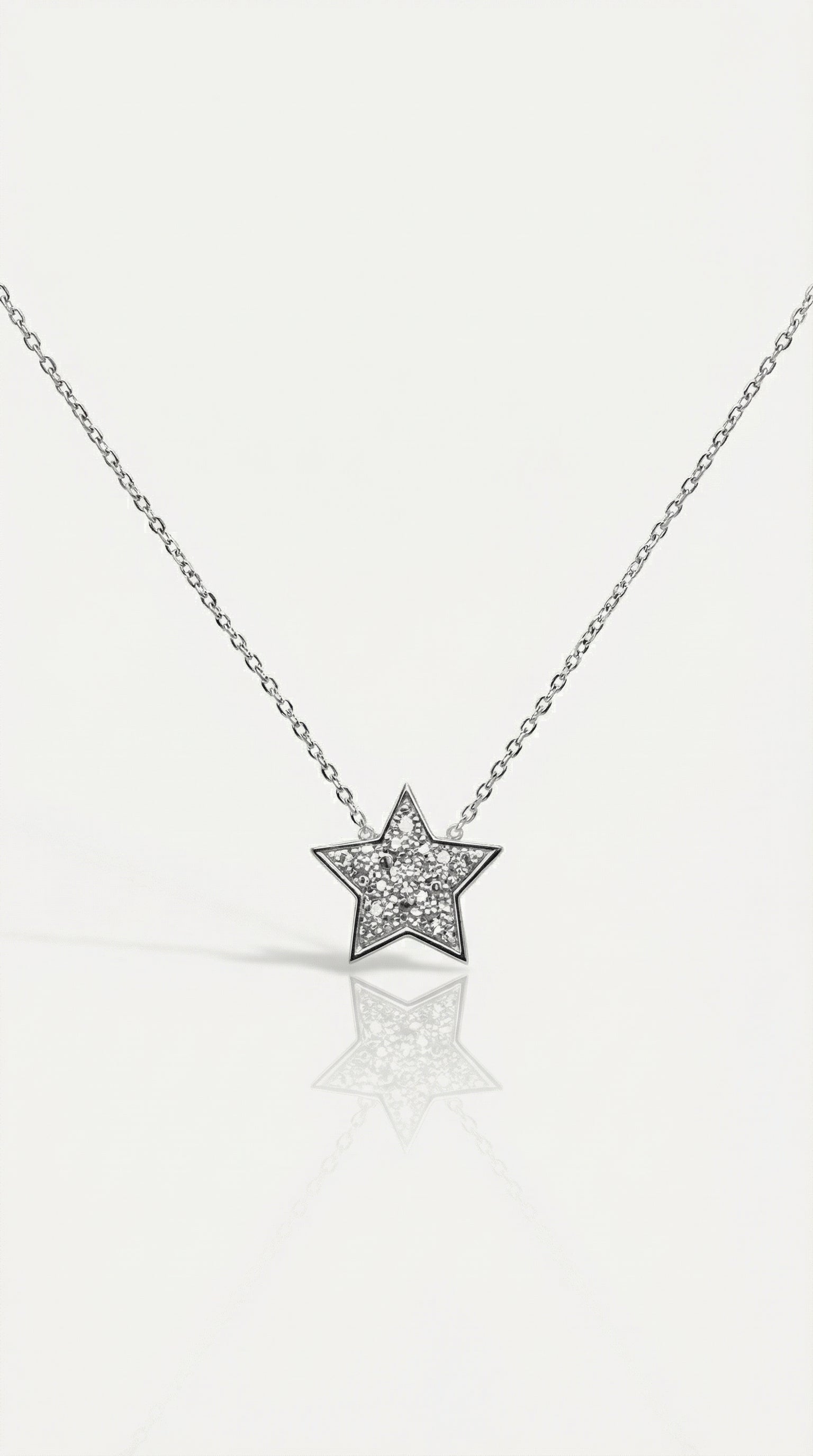 Levendi Essentials - Star Diamond White Gold Pendant