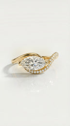Levendi Wave of Love - Marquise Cut Pave Engagement Ring — Levendi Jewellers