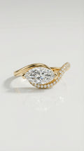 Levendi Wave of Love - Marquise Cut Pave Engagement Ring