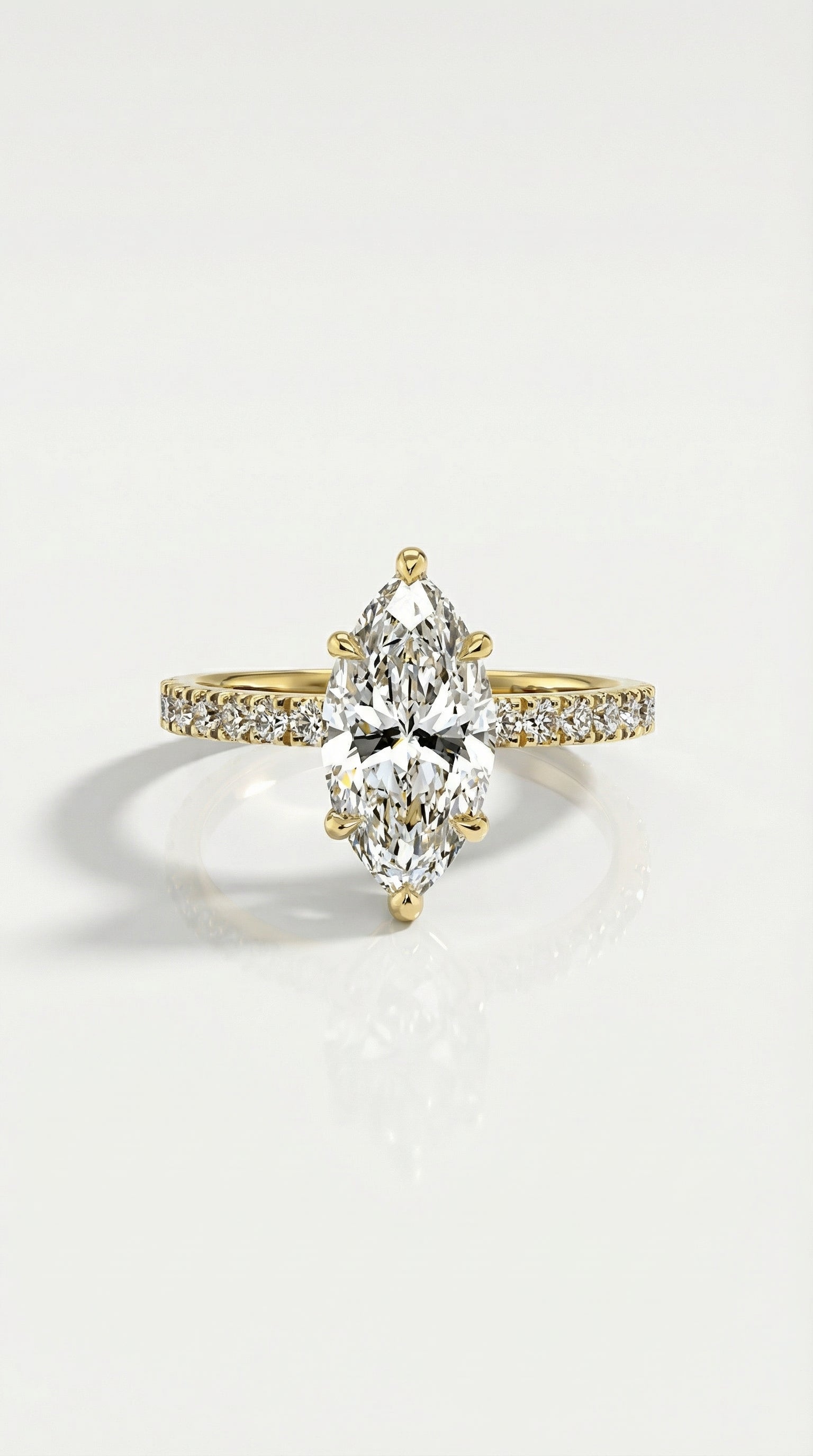 Levendi Classic - Marquise Diamond Engagement Ring