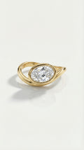 Levendi Wave of Love - East West Oval Engagement Ring