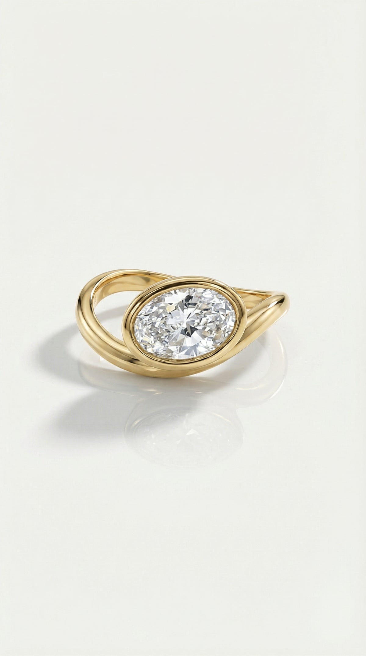 Levendi Wave of Love - East West Oval Engagement Ring — Levendi Jewellers