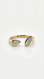 Levendi Classic - Open Pear & Marquise Diamond Engagement Ring — Levendi Jewellers