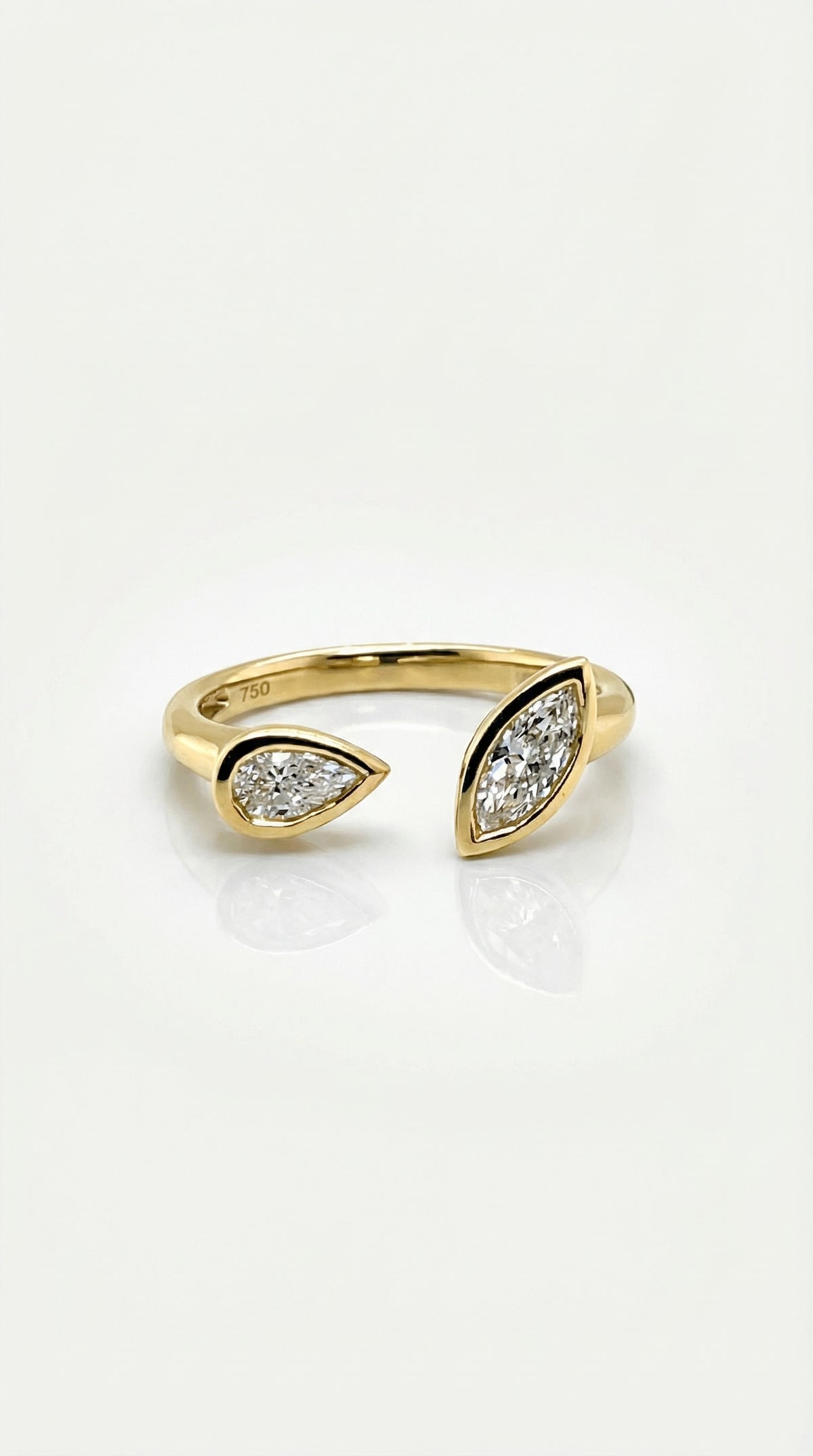 Levendi Classic - Open Pear & Marquise Diamond Engagement Ring — Levendi Jewellers