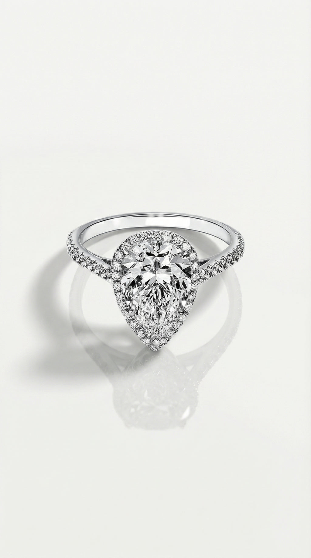 Levendi Classic - Pear Halo Engagement Ring — Levendi Jewellers