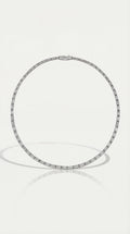 Baguette Classic Diamond Tennis Necklace 8.04ct
