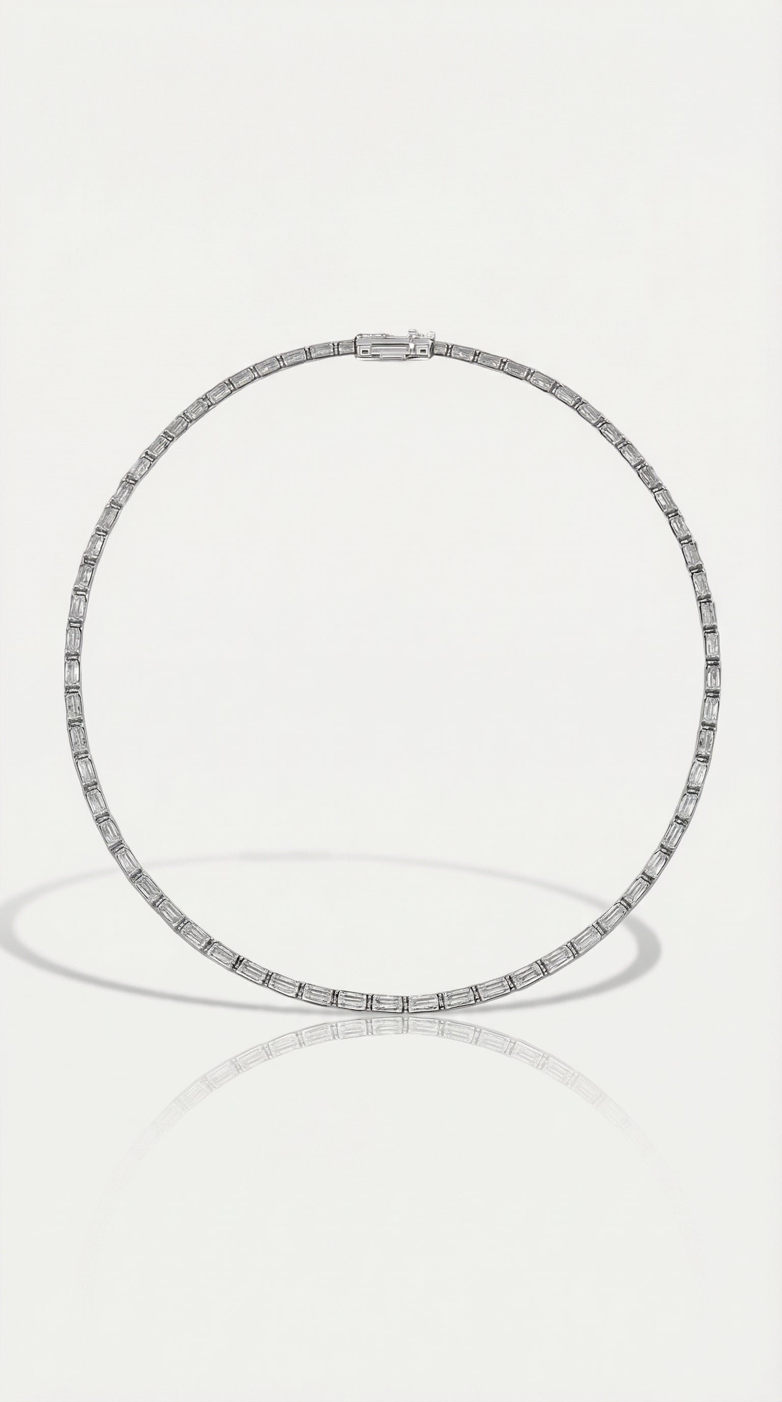 Baguette Classic Diamond Tennis Necklace 8.04ct