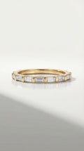 Wedding Band - 11 Baguettes Shared Claws Channel set