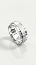 Full Circle Matt & Polished Diamond Ring