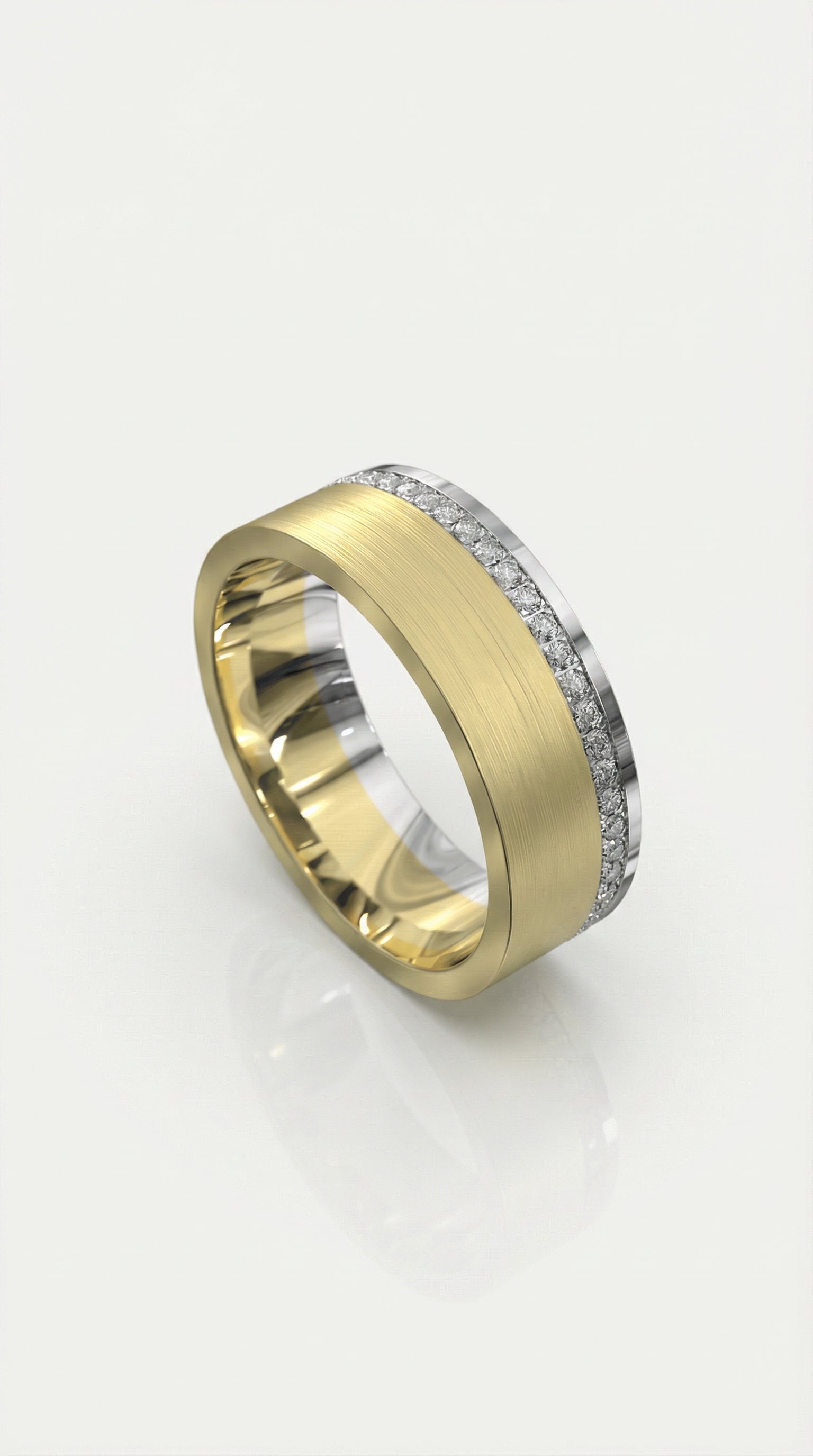 Full Circle Diamond Offset Ring