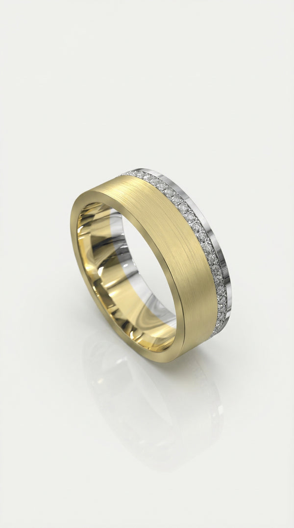 Full Circle Diamond Offset Ring — Levendi Jewellers