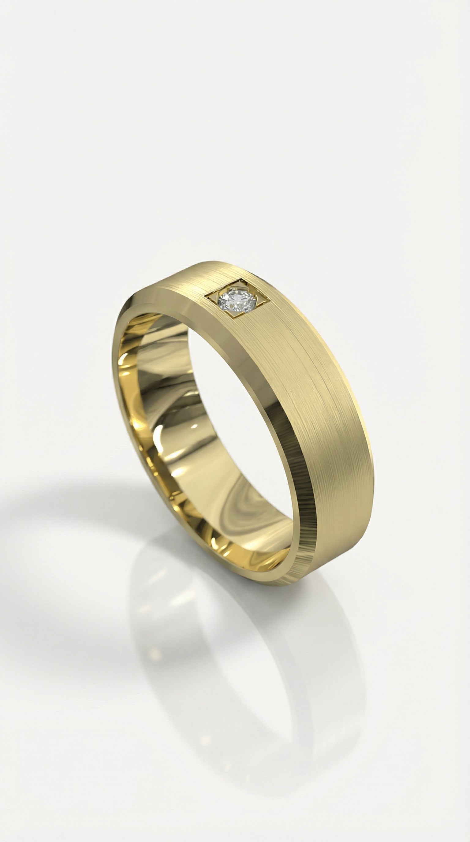 Bevel Princess Cut Diamond Ring
