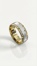 Grooved Cutout Full Circle Diamond Ring