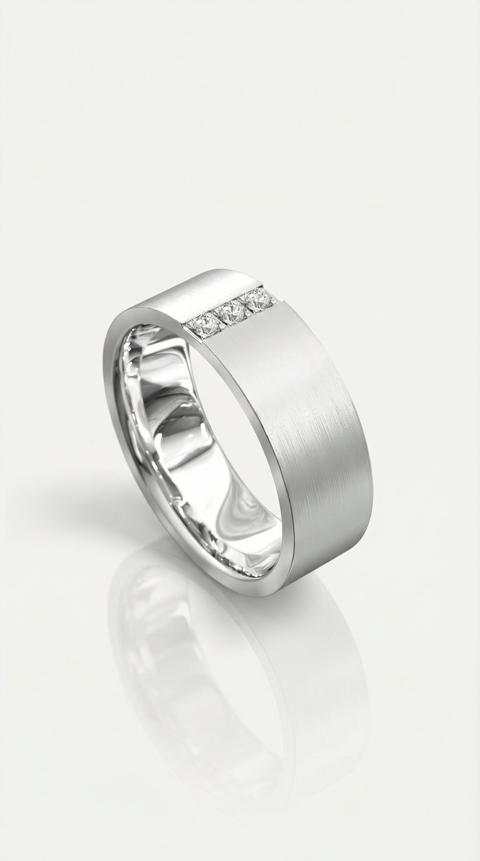 Centre Set Tri Diamond Ring