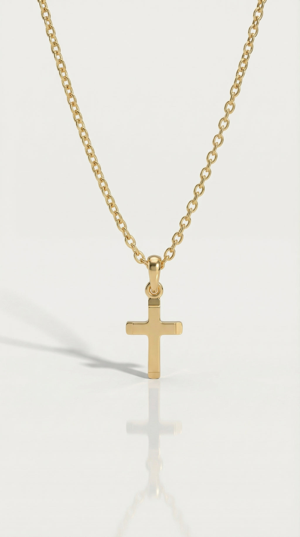 Thea - Petite Yellow Gold Plain Cross — Levendi Jewellers