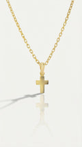 Thea - Mini Yellow Gold Plain Cross