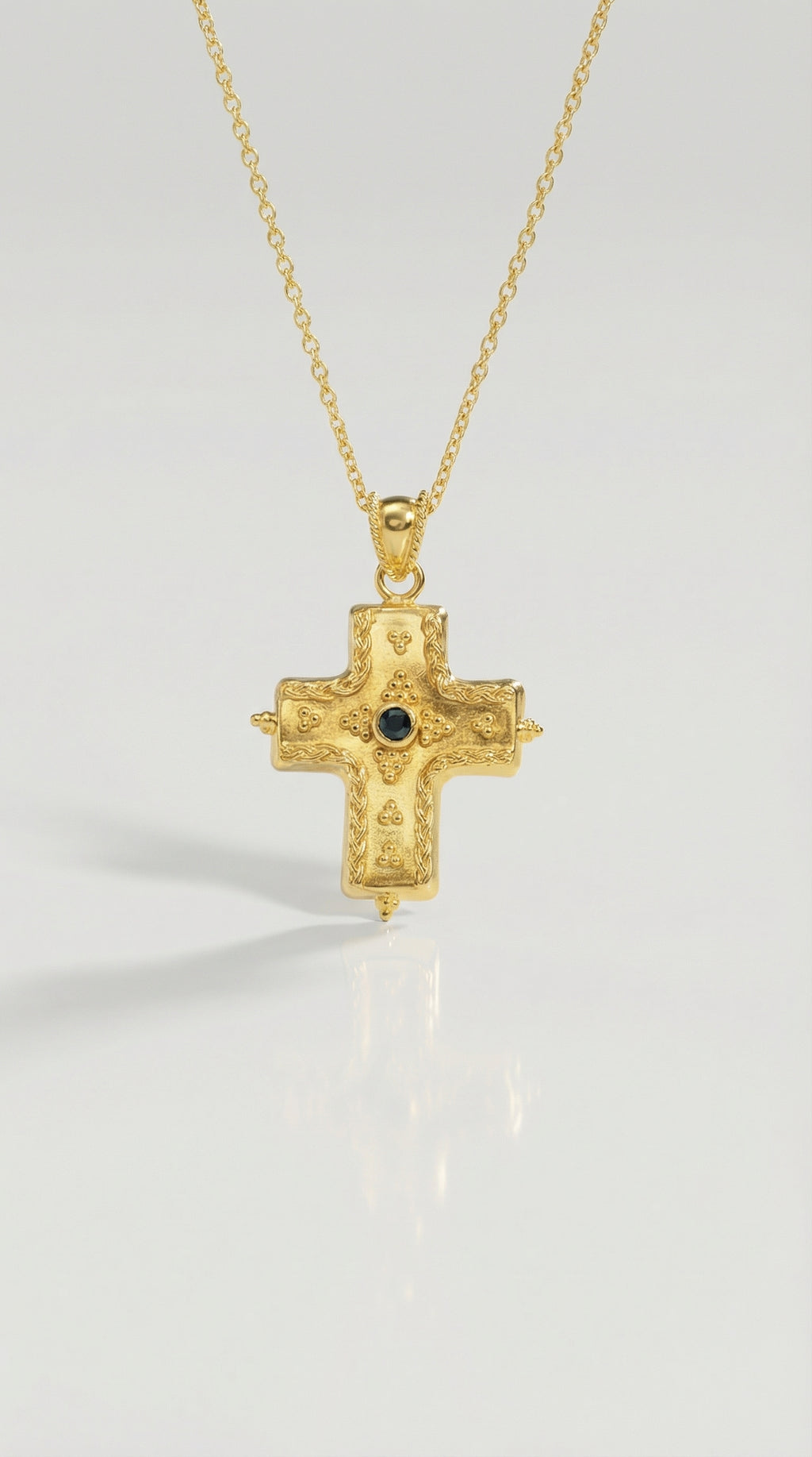 Levendi Yellow Gold Filigree Cross — Levendi Jewellers