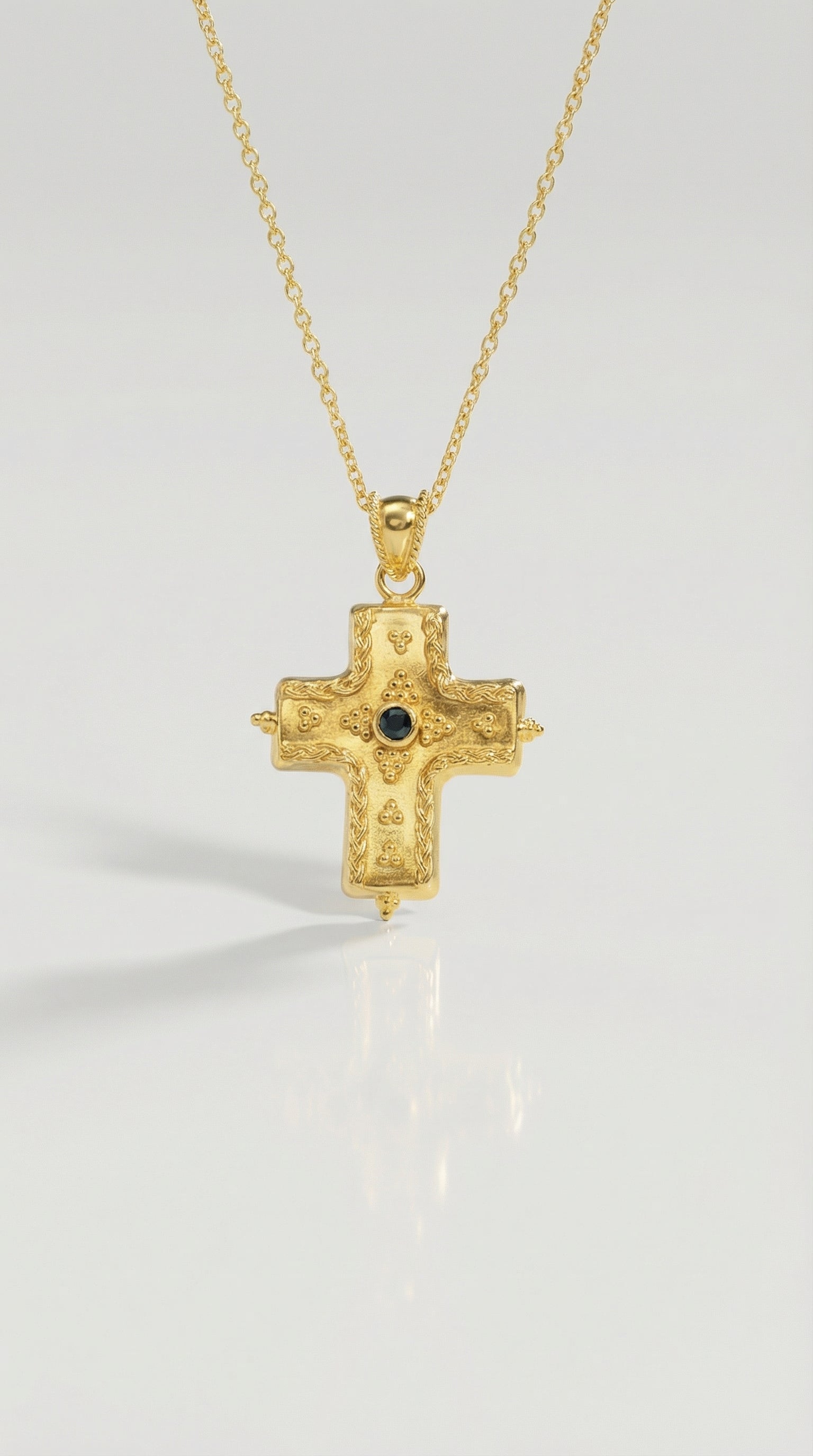 Levendi Yellow Gold Filigree Cross