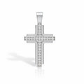 Gerasimos - Medium White Gold Cross Full Pave Diamonds