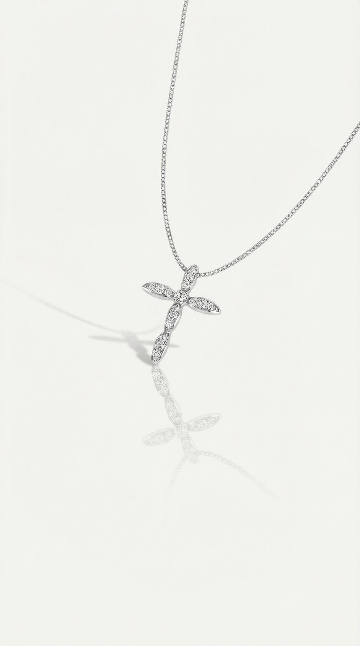 Sophia - Large White Gold Cross and Full Pave Diamonds — Levendi Jewellers