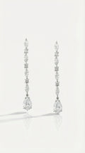 16 Diamonds Pear Marquise Round Drop Earrings
