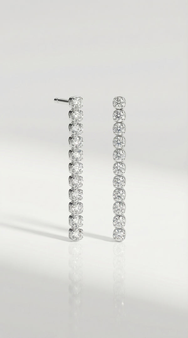 11 Diamond Tennis Earrings — Levendi Jewellers