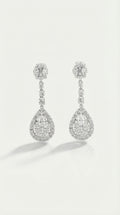 Levendi Signature Classic Invisible Set Diamond Drops Earrings