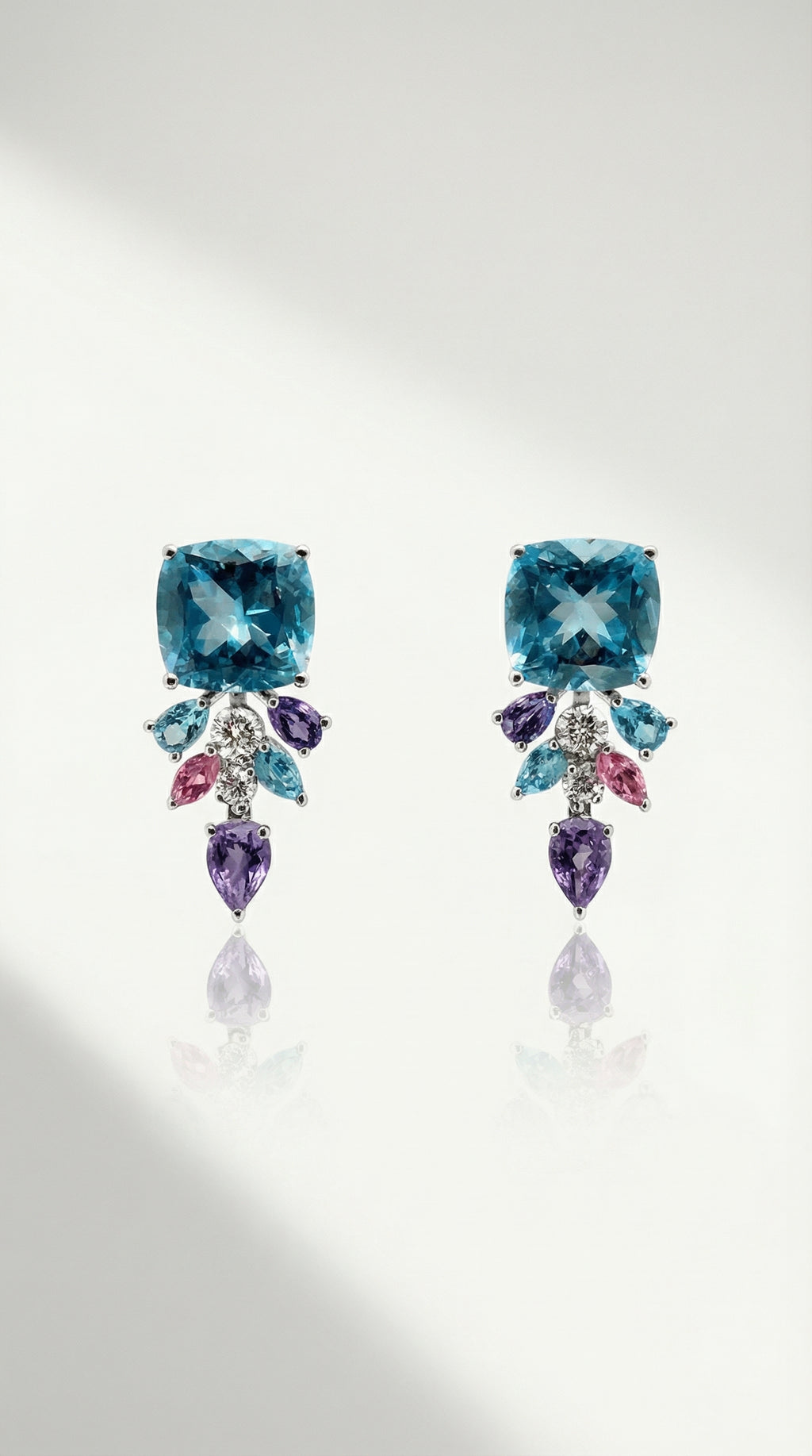 Neptune's Garden - Sky Blue Topaz Earrings 9.29ct — Levendi Jewellers