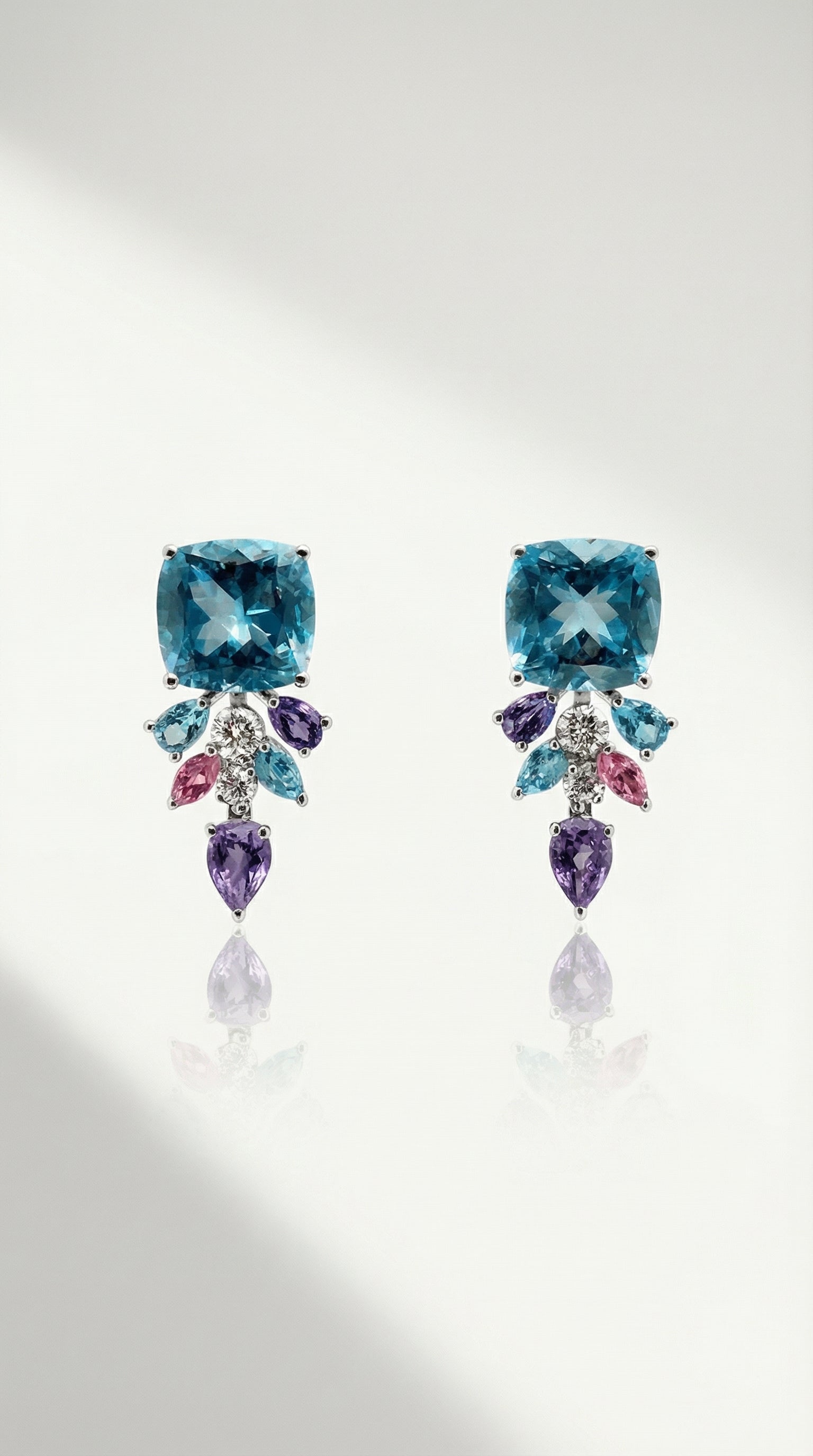 Neptune's Garden - Sky Blue Topaz Earrings 9.29ct