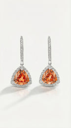 Mandarin Garnet Drop Earrings — Levendi Jewellers