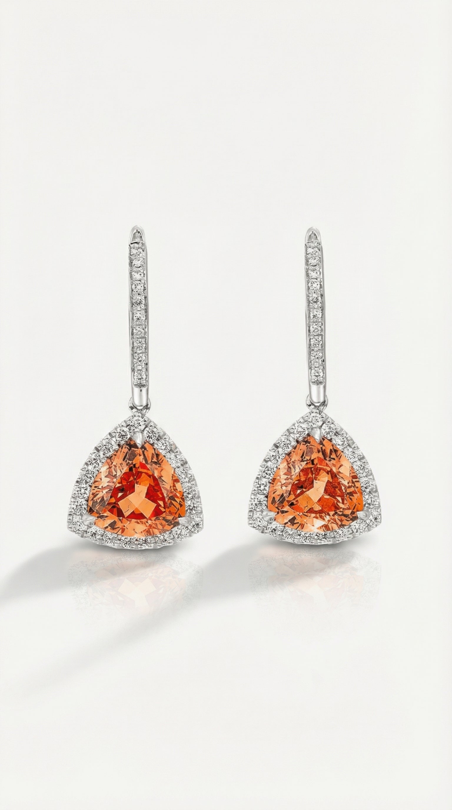 Mandarin Garnet Drop Earrings