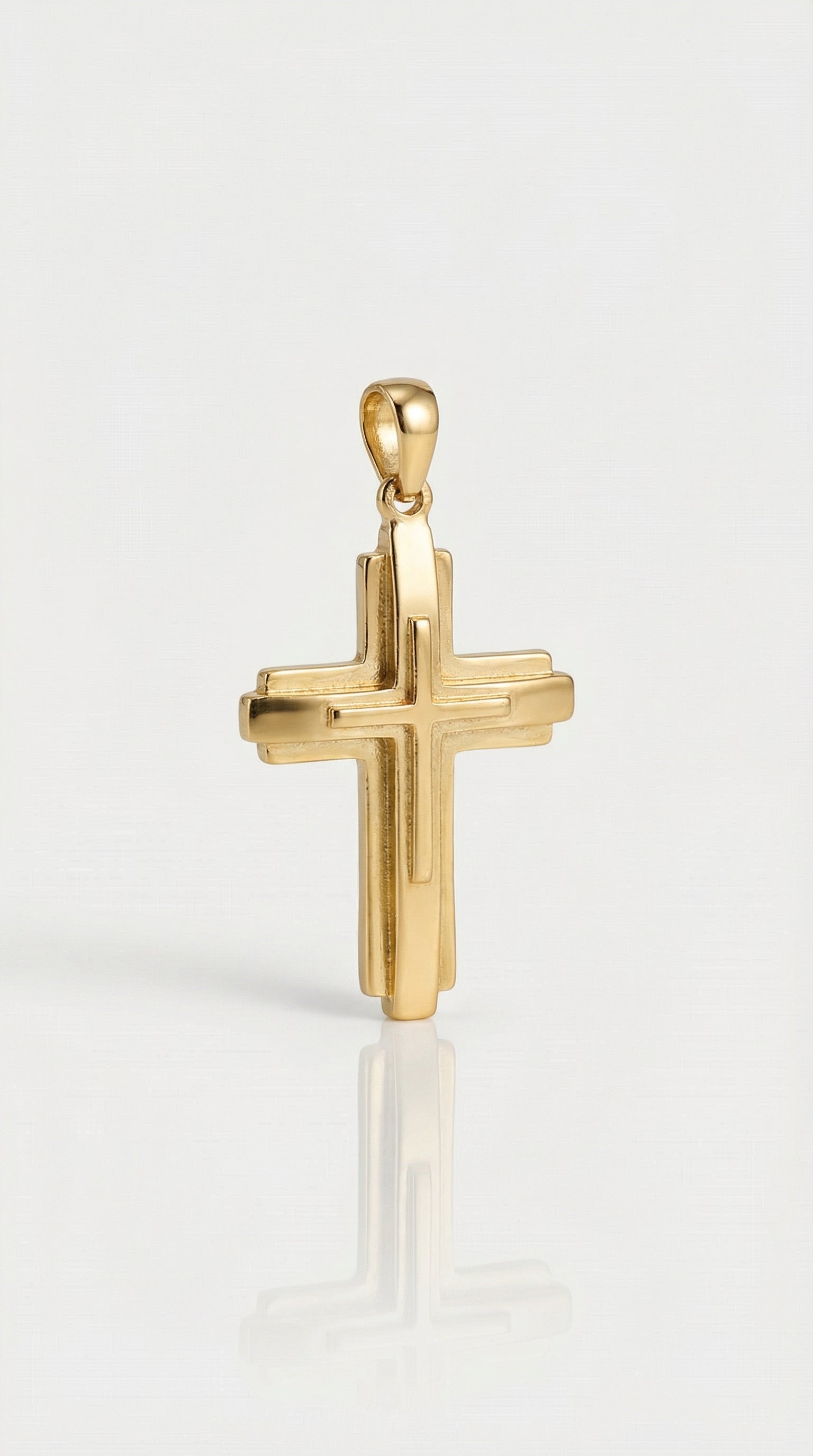 Theo - Yellow Gold Cross Plain