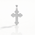 Vassilis - Orthodox White Gold Cross 12 Diamonds