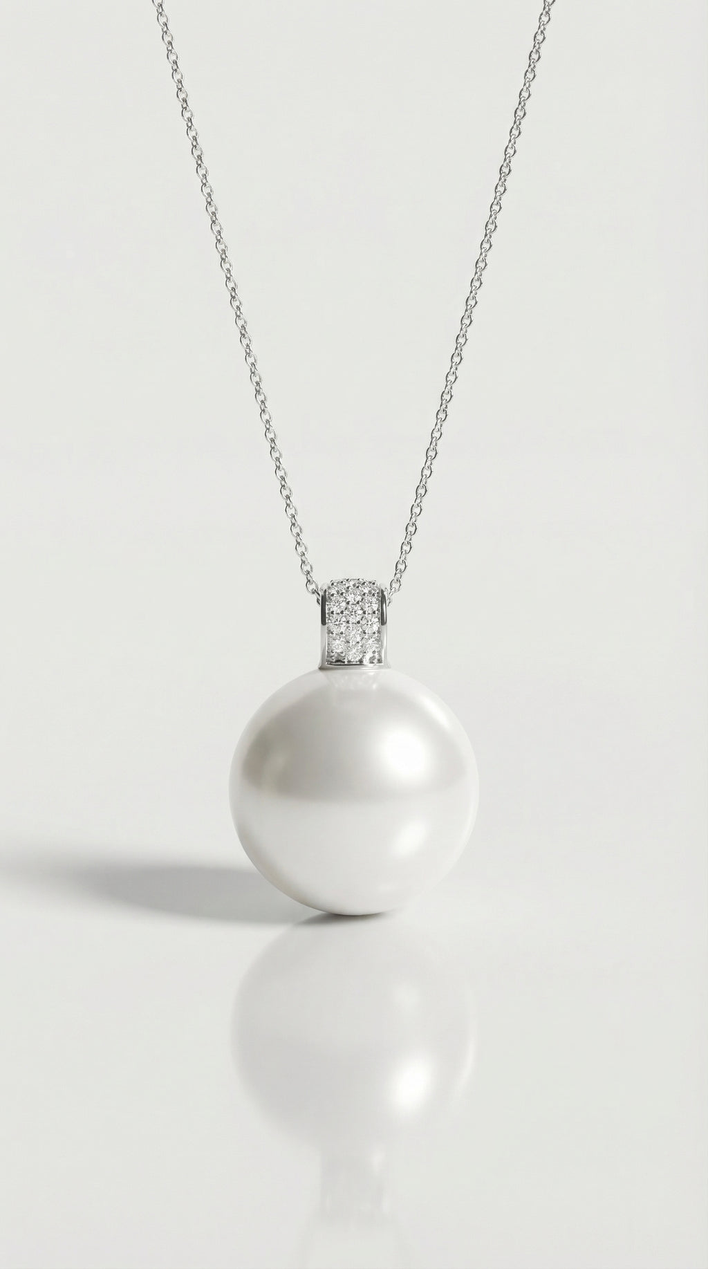 Australian South Sea Pearl - Round 16mm Wide Diamond Bail — Levendi Jewellers