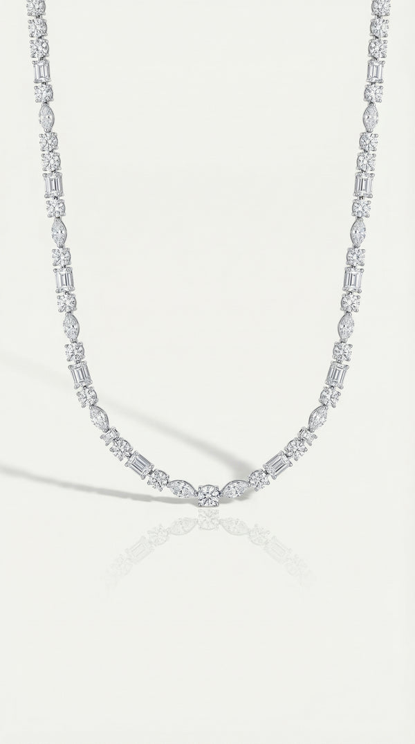 Symphony of Diamonds - Tennis Necklace 21.00 ct — Levendi Jewellers